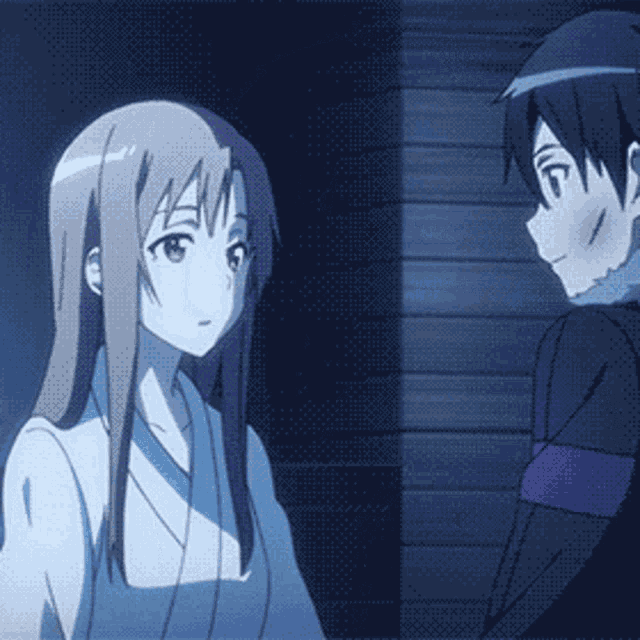 Anime Romantic Forehead Kiss GIF