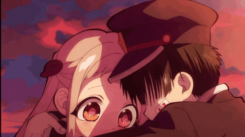 Anime Romantic Forehead Touch Sunset GIF