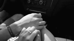 Romantic Hand Holding In Car GIF