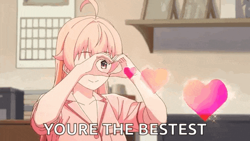 Anime Romantic Heart Hands Youre The Bestest GIF