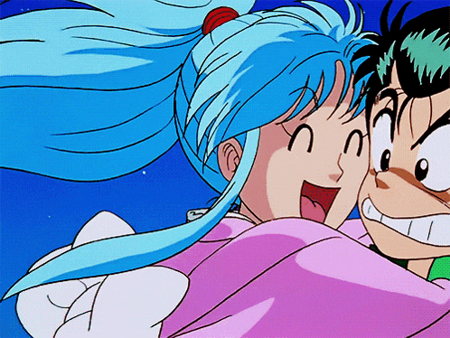Anime Romantic Hug Under Stars GIF
