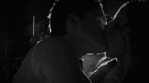 Romantic Kiss In Rain GIF