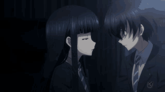 Anime Romantic Loving Couple Intimate Moment GIF