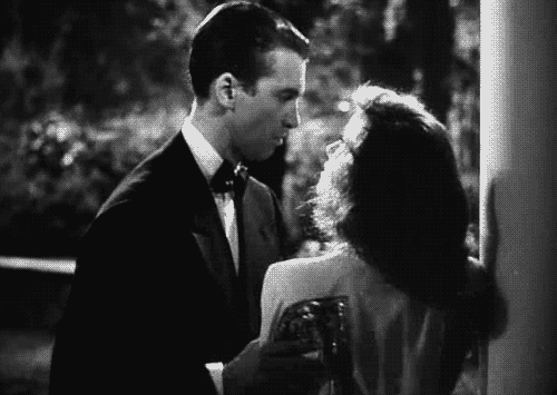 Romantic Moonlit Kiss GIF