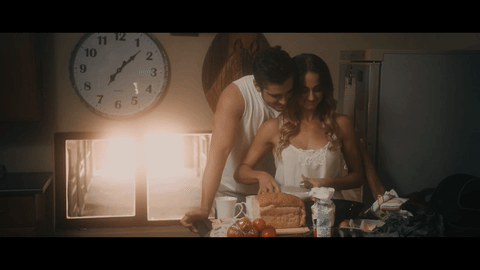 Romantic Morning Kitchen Hug GIF