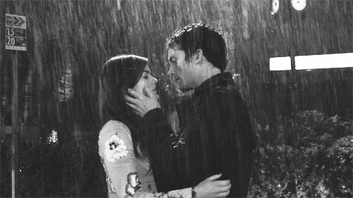 Romantic Rain Kiss GIF