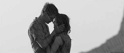 Romantic Rain Kiss Couple GIF