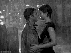 Romantic Rain Kiss Couple GIF
