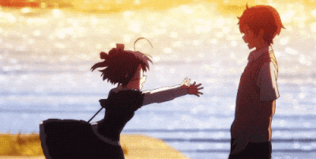 Anime Romantic Hug Reach GIF