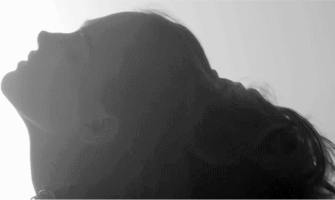 Romantic Silhouette Head Tilt GIF
