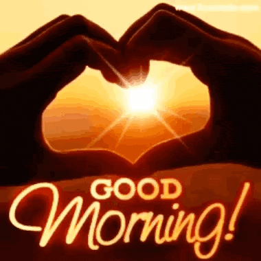 Romantic Sunrise Heart Good Morning GIF