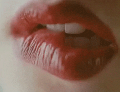 Sensual Red Lips Kiss GIF
