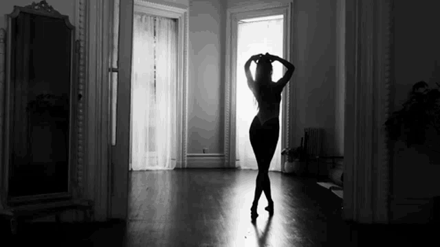 Sensual Silhouette Dancing Flirty GIF