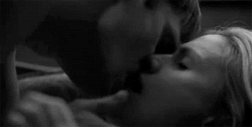 Sexy passionate neck kiss gif