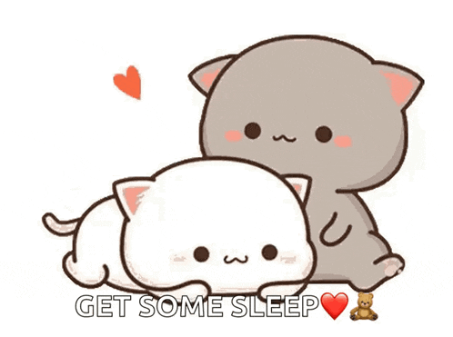 Sleepy Cats Cuddle Loving GIF