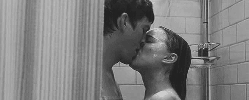 Steamy Shower Passionate Kiss GIF