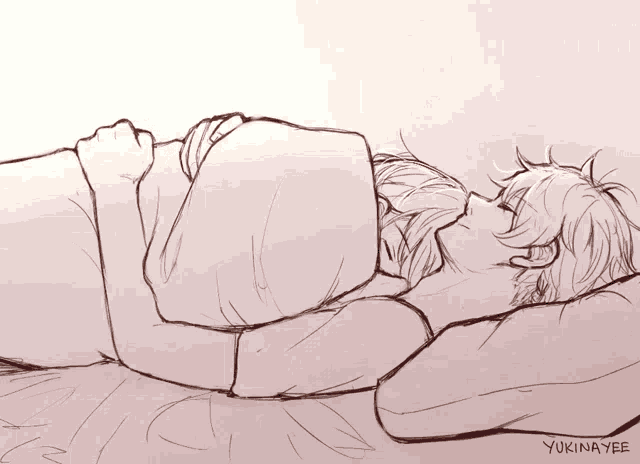 Anime Tender Cuddling Embrace Romantic GIF