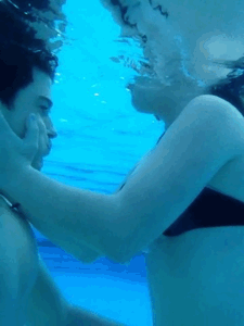 Underwater Intimate Kiss GIF